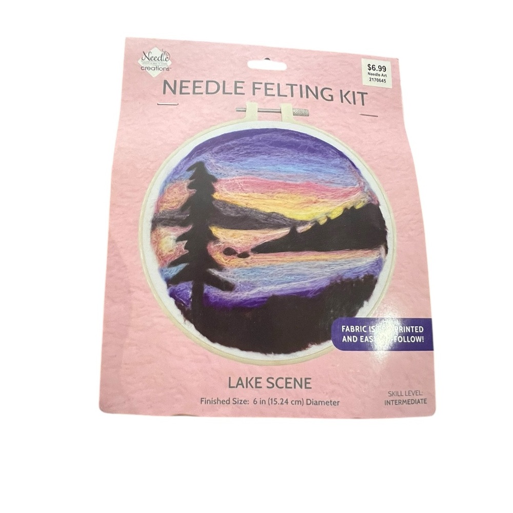 Needle Creations Needle Felting Kit LAKE SCENE 2022 Colorful Nature NEW 6 In